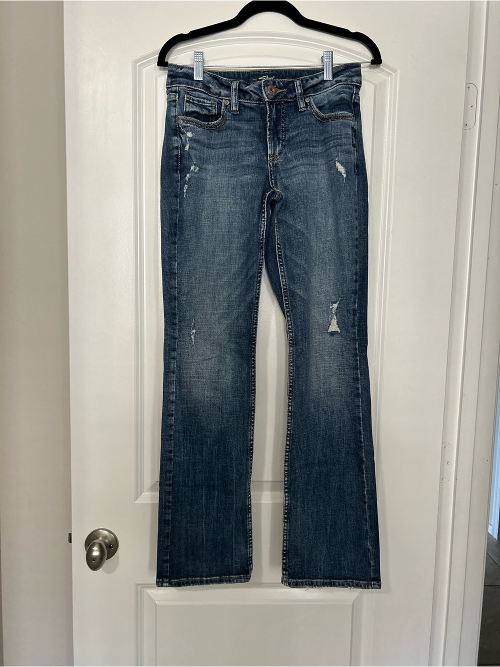 Silver Jeans Women's Dark Blue Flared Jeans